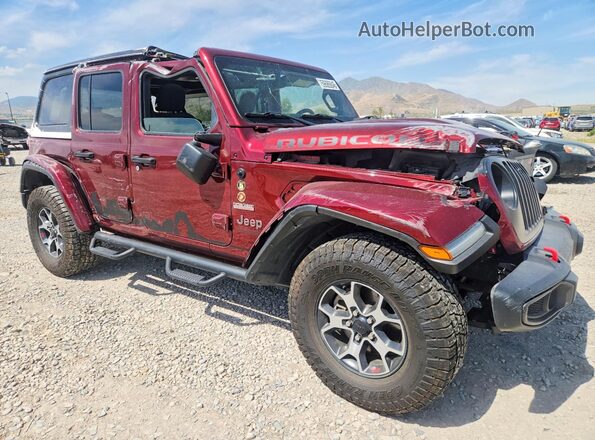 1C4HJXFN2MW783689 2021 JEEP WRANGLER Burgundy Front right