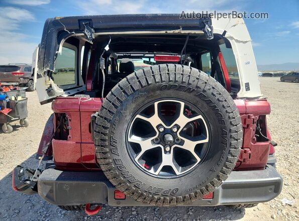 1C4HJXFN2MW783689 2021 JEEP WRANGLER Burgundy Rear view