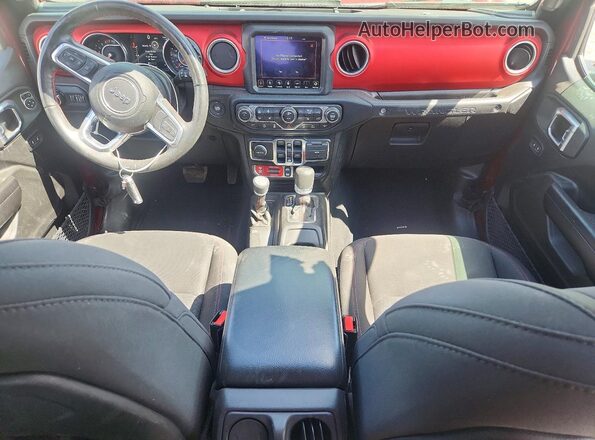 1C4HJXFN2MW783689 2021 JEEP WRANGLER Burgundy Dashboard view