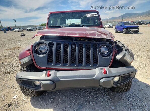 1C4HJXFN2MW783689 2021 JEEP WRANGLER Burgundy Front view