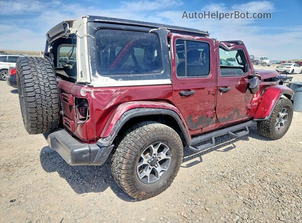 1C4HJXFN2MW783689 2021 JEEP WRANGLER Burgundy Rear right