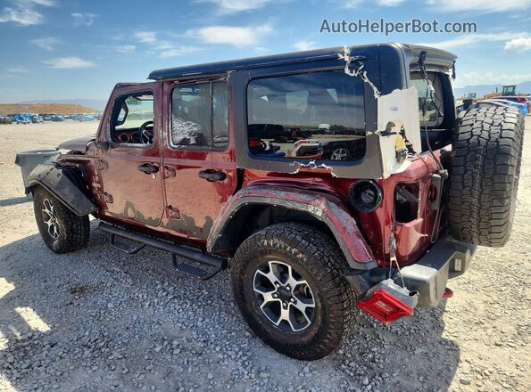 1C4HJXFN2MW783689 2021 JEEP WRANGLER Burgundy Rear left