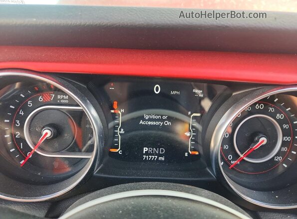 1C4HJXFN2MW783689 2021 JEEP WRANGLER Burgundy Instrument cluster view