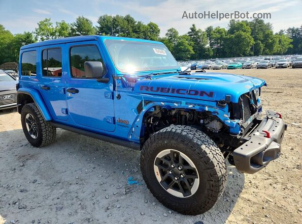 1C4HJXFN2NW133567 2022 JEEP WRANGLER Синий Передняя правая четверть