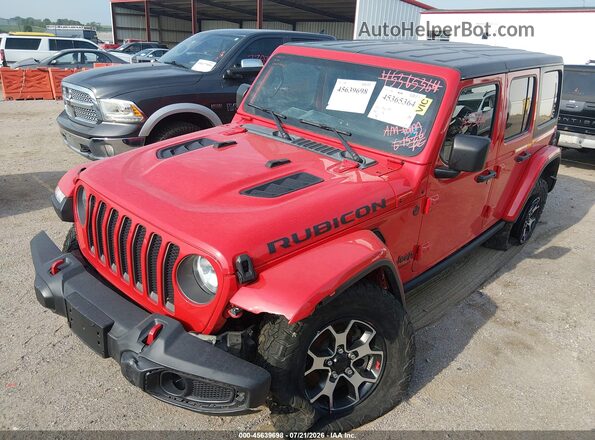 1C4HJXFN3MW605953 2021 JEEP WRANGLER UNLIMITED Red Առջևի ձախ երեք քառորդ տեսարան