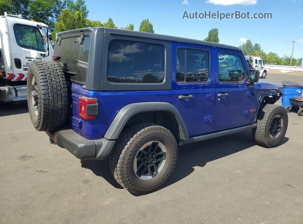 1C4HJXFN4JW211342 2018 JEEP WRANGLER Blue Tył prawy