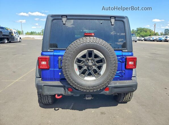 1C4HJXFN4JW211342 2018 JEEP WRANGLER Blue Widok z tyłu