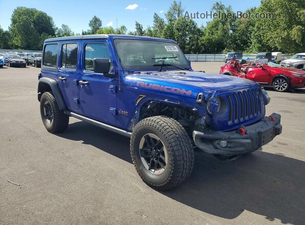 1C4HJXFN4JW211342 2018 JEEP WRANGLER Blue Przód prawy