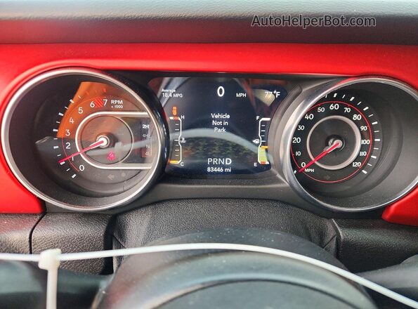 1C4HJXFN4LW260110 2020 JEEP WRANGLER Черный Вид щитка приборов