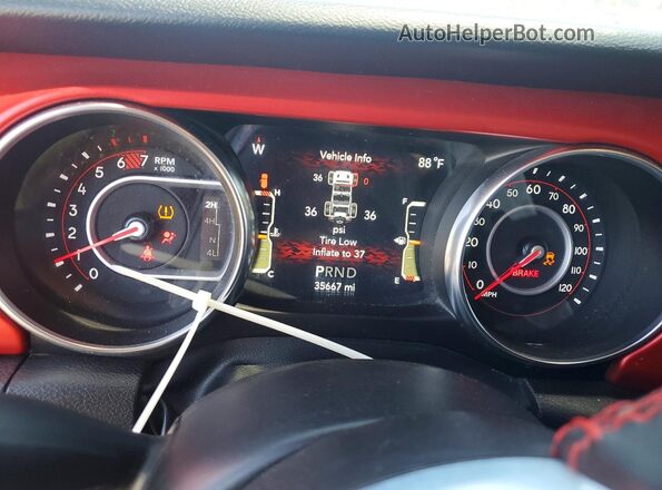 1C4HJXFN5NW129576 2022 JEEP WRANGLER Red Vista del cuadro de instrumentos