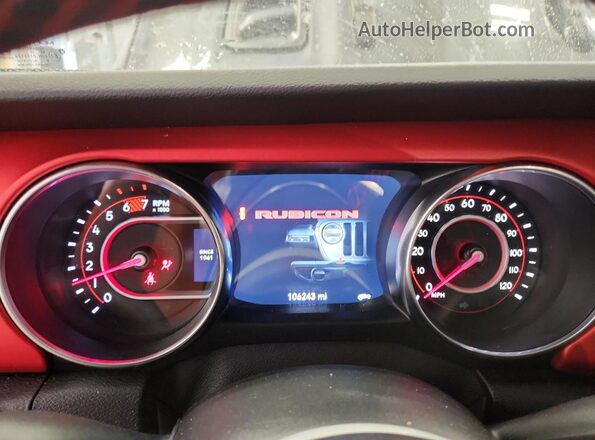 1C4HJXFN7KW599734 2019 JEEP WRANGLER Серый Вид щитка приборов