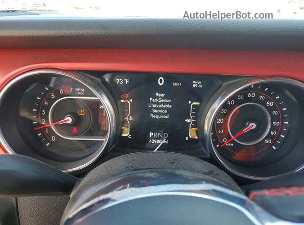 1C4HJXFN8NW249503 2022 JEEP WRANGLER Brown Вид щитка приладів