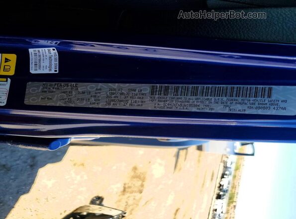 1C4HJXFN9JW185904 2018 JEEP WRANGLER Blue VIN կոդի պիտակի տեսք