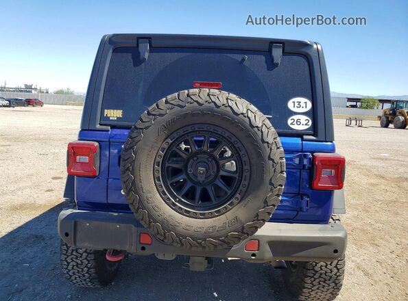 1C4HJXFN9JW185904 2018 JEEP WRANGLER Blue Հետևի տեսք