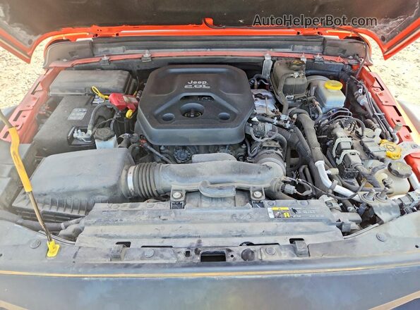 1C4HJXFNXKW513039 2019 JEEP WRANGLER Orange Вид підкапотного простору