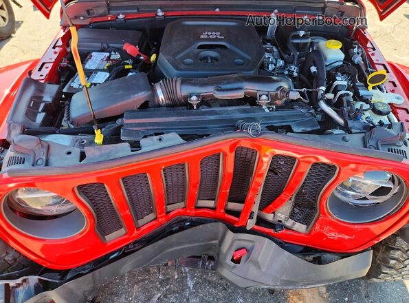 1C4HJXFNXLW106615 2020 JEEP WRANGLER Оранжевый Вид задней части салона