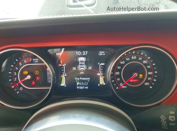 1C4HJXFNXMW522696 2021 JEEP WRANGLER Gray Սարքավորումների վահանակի տեսք