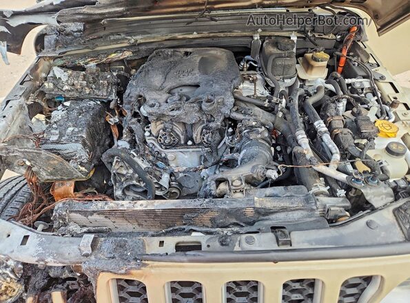 1C4JJXP65NW274934 2022 JEEP WRANGLER Tan ძრავის განყოფილების ხედი