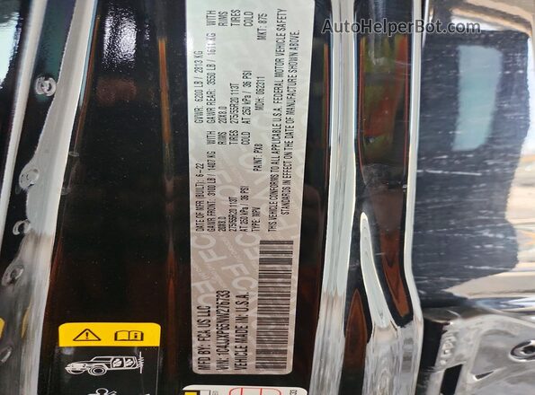 1C4JJXP65NW276733 2022 JEEP WRANGLER Black VIN კოდის სტიკერის ხედი