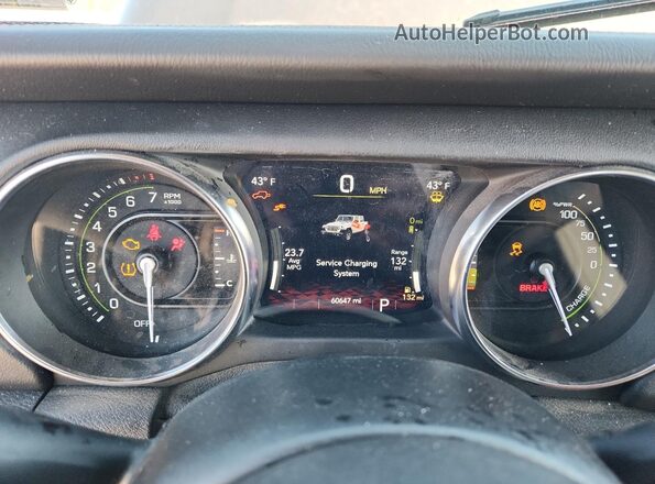 1C4JJXP67MW830403 2021 JEEP WRANGLER Gray ხელსაწყოთა პანელის ხედი