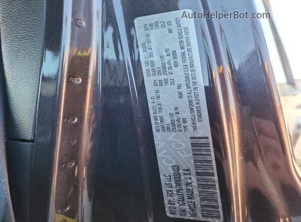 1C4JJXP67MW830403 2021 JEEP WRANGLER Gray VIN კოდის სტიკერის ხედი