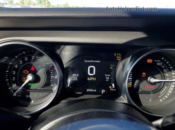 1C4JJXR61PW586359 2023 JEEP WRANGLER Зеленый Вид щитка приборов