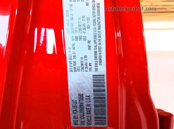 1C4JJXR68MW730582 2021 JEEP WRANGLER Red Engine compartment view