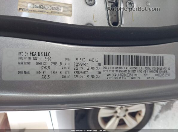 1C4NJCBA0HD123859 2017 JEEP COMPASS Серебряный Вид подкапотного пространства