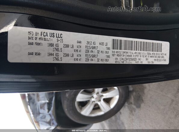 1C4NJCBA7GD560529 2016 JEEP COMPASS Черный Вид подкапотного пространства