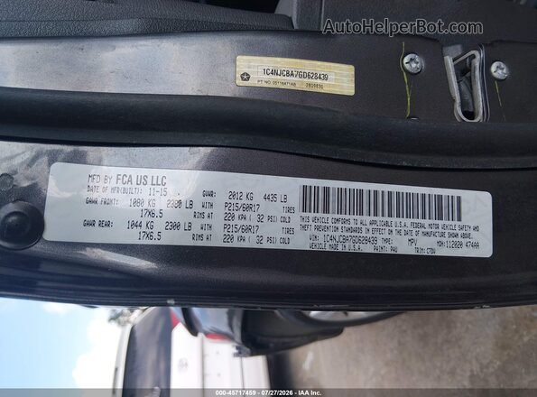 1C4NJCBA7GD628439 2016 JEEP COMPASS Gray Շարժիչի բաժամունքի տեսք