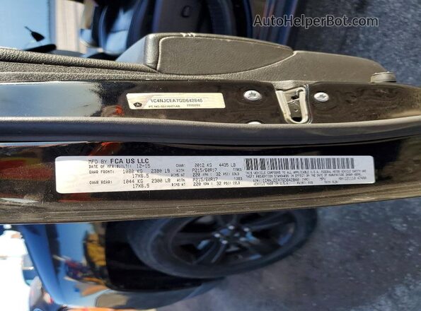 1C4NJCEA7GD642840 2016 JEEP COMPASS Black VIN կոդի պիտակի տեսք