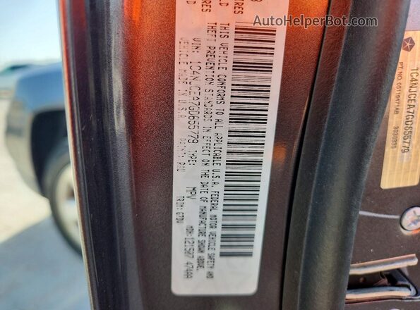 1C4NJCEA7GD655779 2016 JEEP COMPASS Charcoal VIN კოდის სტიკერის ხედი