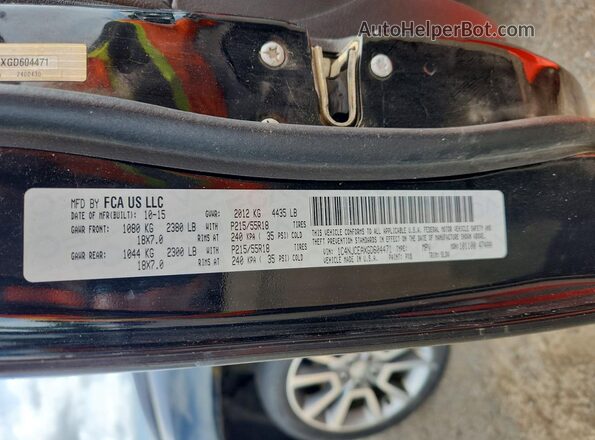 1C4NJCEAXGD604471 2016 JEEP COMPASS Black Engine compartment view