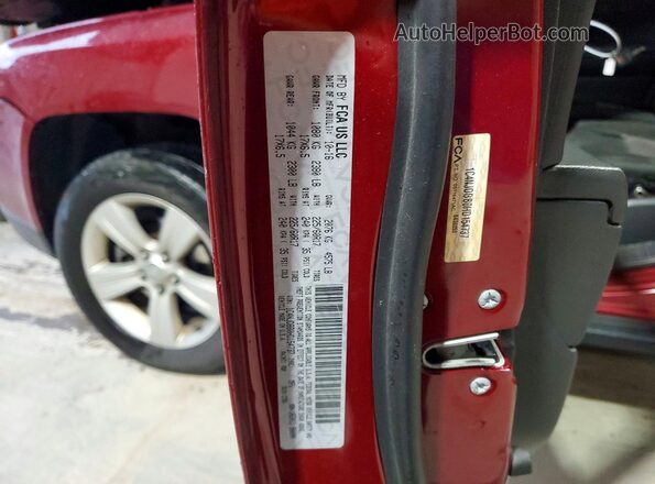 1C4NJDBB0HD154737 2017 JEEP COMPASS Maroon Вид наклейки з VIN-кодом