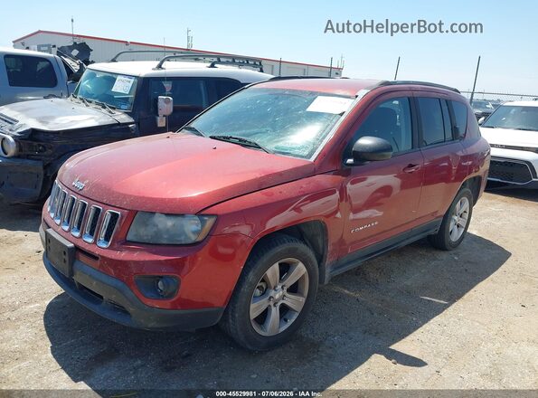 1C4NJDBB5GD571723 2016 JEEP COMPASS Maroon Przód lewy