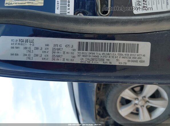 1C4NJDBB7GD723596 2016 JEEP COMPASS Blue Շարժիչի բաժամունքի տեսք