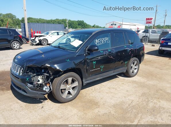 1C4NJDEB3GD768773 2016 JEEP COMPASS Black წინა მარცხენა ხედი სამი მეოთხედიდან