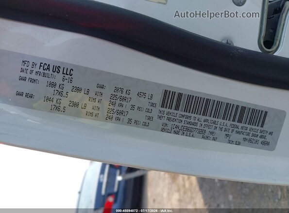 1C4NJDEB6GD773269 2016 JEEP COMPASS White Вид підкапотного простору