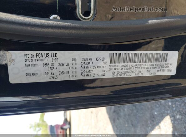 1C4NJDEB8GD654624 2016 JEEP COMPASS Black Շարժիչի բաժամունքի տեսք