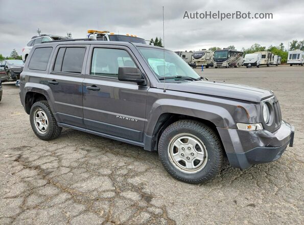 1C4NJPBA1GD583313 2016 JEEP PATRIOT Серый Передняя правая четверть