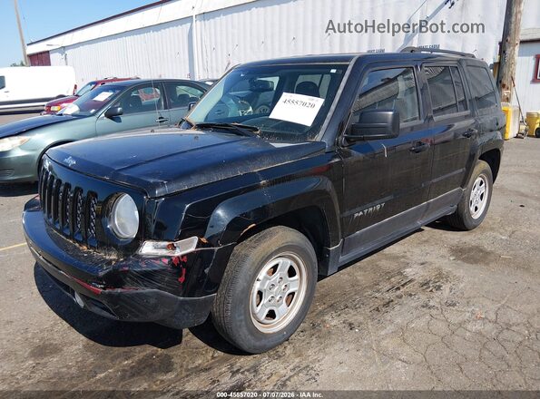1C4NJPBA2GD567931 2016 JEEP PATRIOT Black წინა მარცხენა ხედი სამი მეოთხედიდან