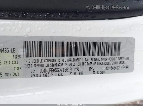 1C4NJPBA5GD716610 2016 JEEP PATRIOT White Շարժիչի բաժամունքի տեսք