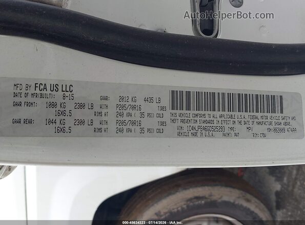 1C4NJPBA6GD525293 2016 JEEP PATRIOT White Vista del compartimento del motor