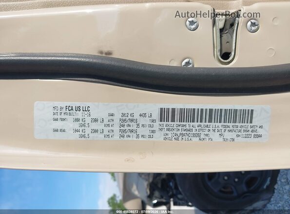 1C4NJPBA7HD199392 2017 JEEP PATRIOT Tan Շարժիչի բաժամունքի տեսք