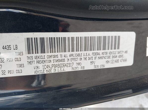 1C4NJPBA9GD642317 2016 JEEP PATRIOT Black Շարժիչի բաժամունքի տեսք