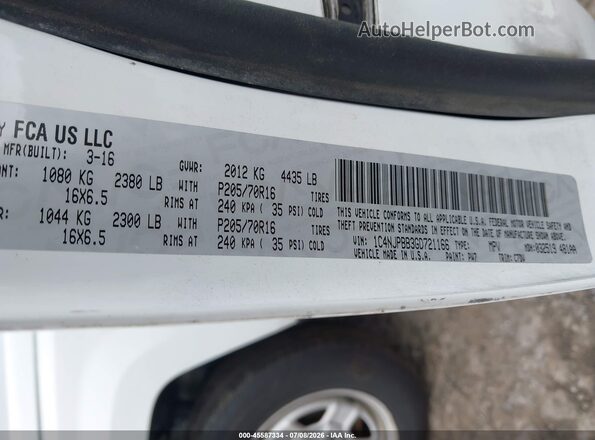 1C4NJPBB3GD721166 2016 JEEP PATRIOT White Engine compartment view
