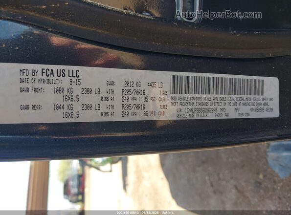 1C4NJPBB5GD562070 2016 JEEP PATRIOT Черный Вид подкапотного пространства