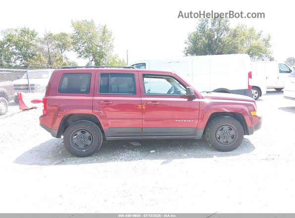 1C4NJPBB9HD103464 2017 JEEP PATRIOT Темно-бордовый Вид задней части салона