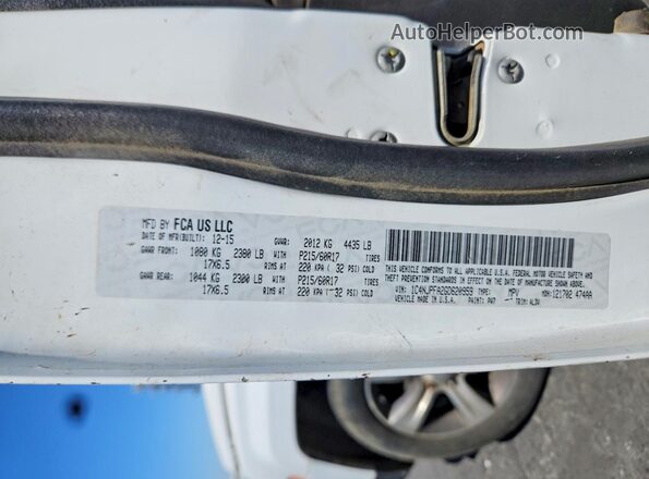 1C4NJPFA2GD620959 2016 JEEP PATRIOT White VIN კოდის სტიკერის ხედი