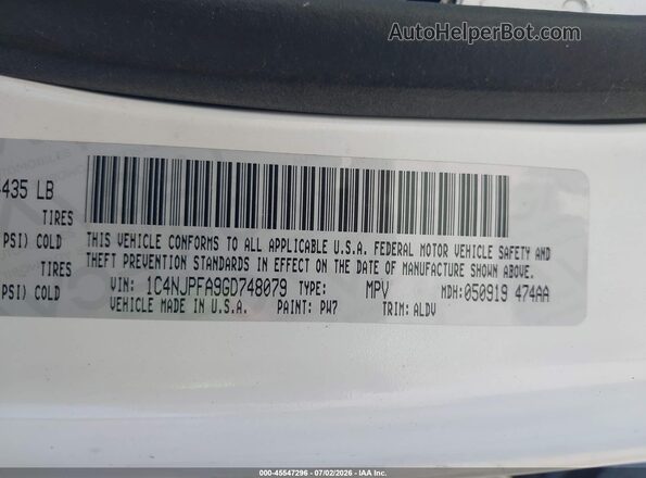 1C4NJPFA9GD748079 2016 JEEP PATRIOT White ძრავის განყოფილების ხედი